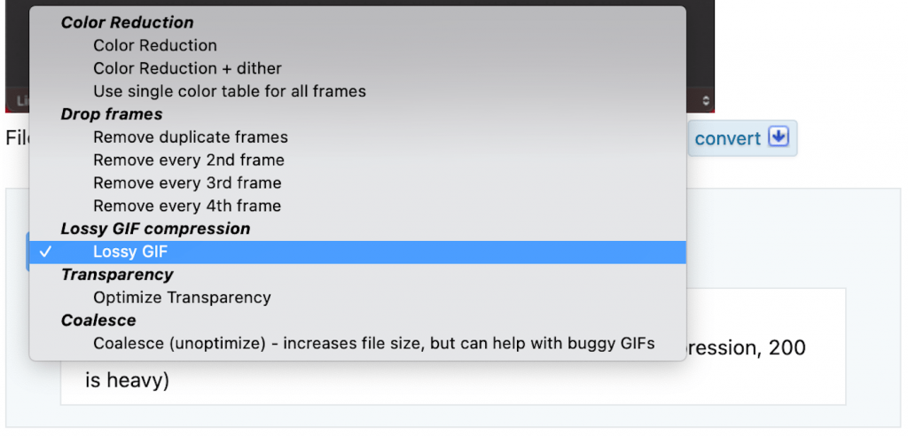 Online GIF Optimizerの圧縮（最適化）方法